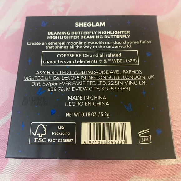Shein SheGlam Tim Burton Butterfly Duo-chrome Highlighter - Picture 3 of 6